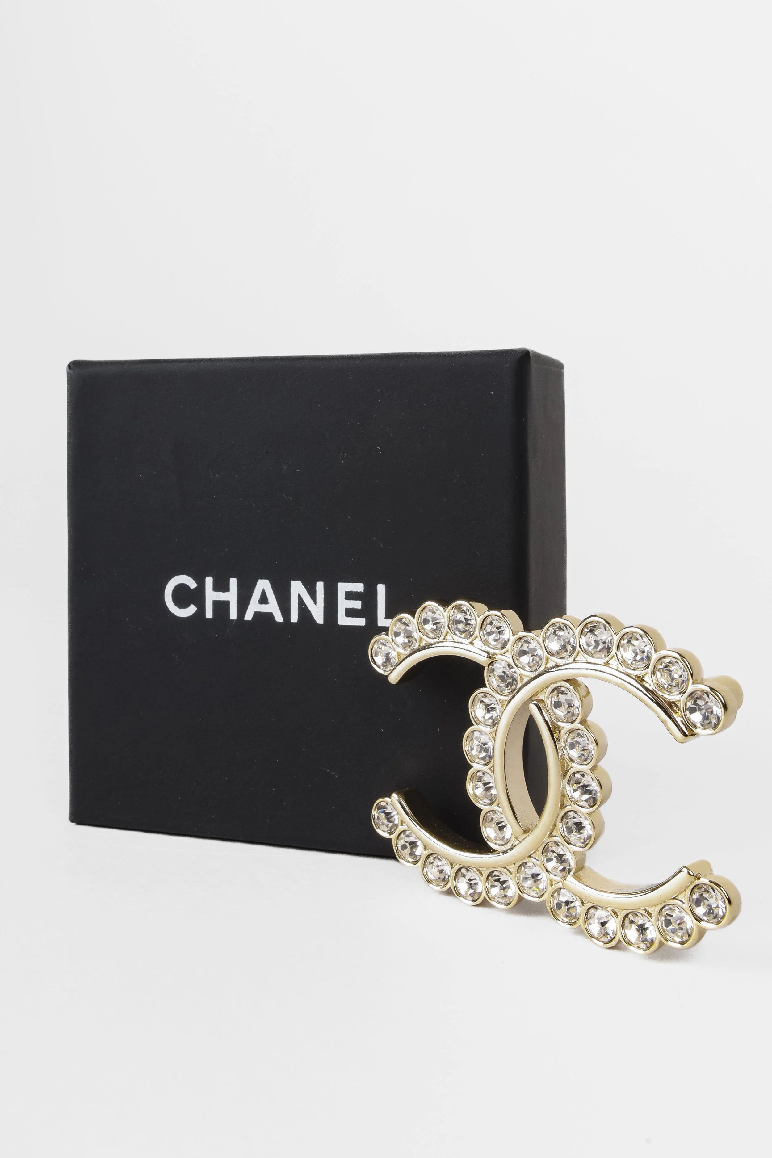 Chanel 20C Gold CC Crystal Brooch BLOGGER ARMOIRE